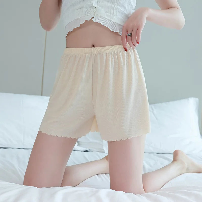 Home Casual Women's Shorts Summer Thin Safety Pants Women's Anti-slip Safety Pants Ice Silk Leggings Wearing Loose Shorts Women
