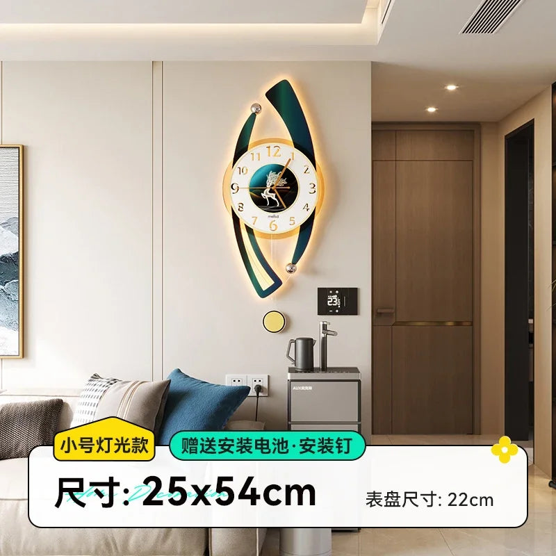 Interior Korean Wall Clocks Aesthetic Bedrooms Creative Minimalist Wall Watch Restaurant Digital Reloj De Pared Home Design