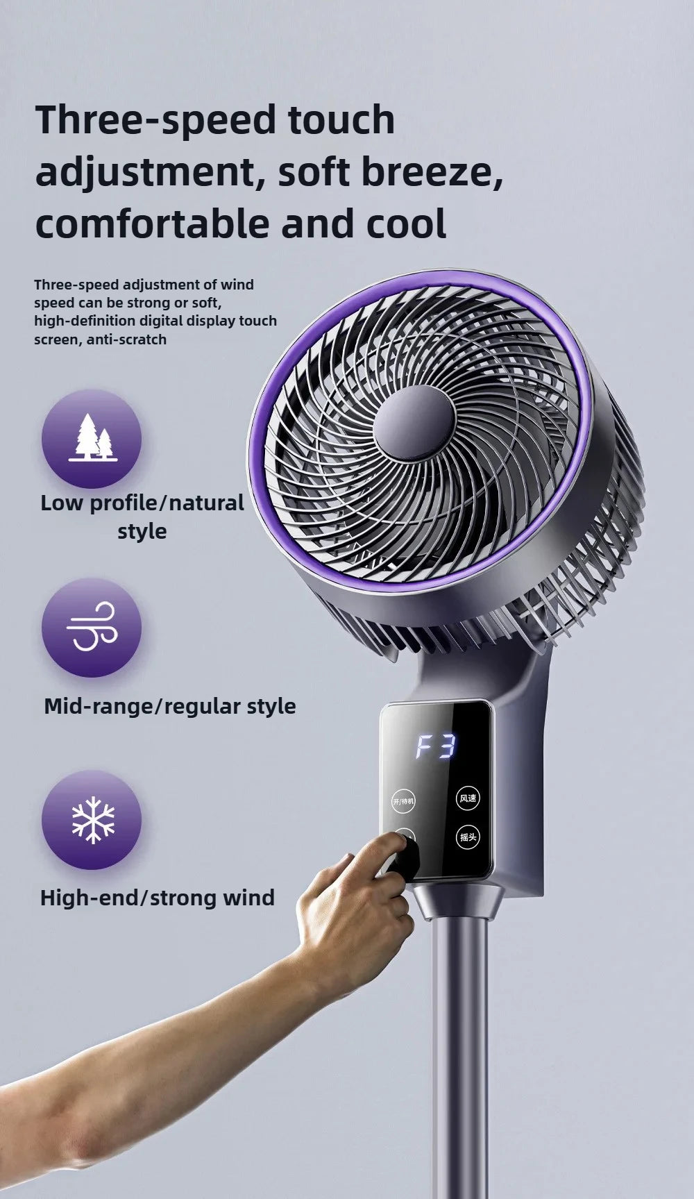 Air Circulator Fan with Aroma Diffuser,Long-Distance Oscillating Floor Fan for Home/Dorm,Energy-Saving 3-Speed Quiet Desk Fan