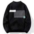 2025 Men's Sweater Fashion Pattern Autumn/Winter Knitted Sweater Fashion High Street Pullover Outdoor Loose Warm Thick