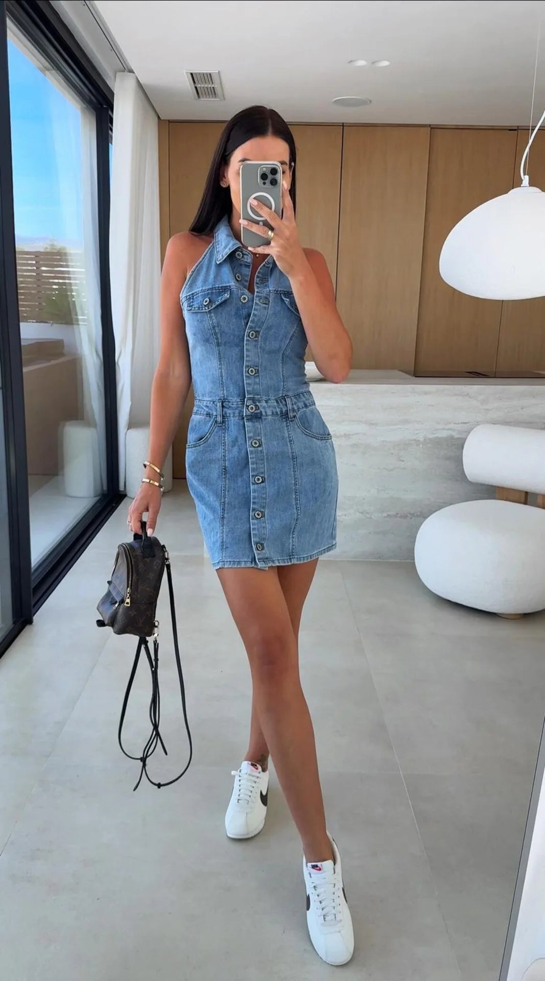 Short Dress Women Denim Dresses Vestidos Y2k Streetwear Turn Down Collar Sleeveless Hip Wrap Elegant Sexy Party Night Work 2026