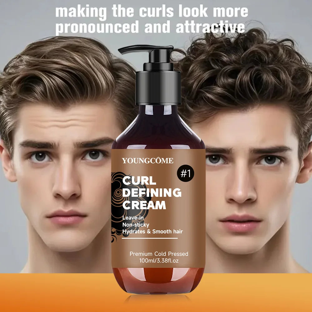 Curly hair Styling cream, moisturizing and smoothing formula, enhances the elasticity and shine of curly hair, easy to set 2025