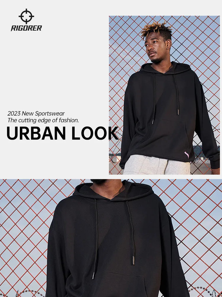 RIGORER Men's Women's Hoodies Spring Autumn Winter Casual Hoodies Sweatshirts Men Tops Solid Color Hoodie Sweatshirt Male