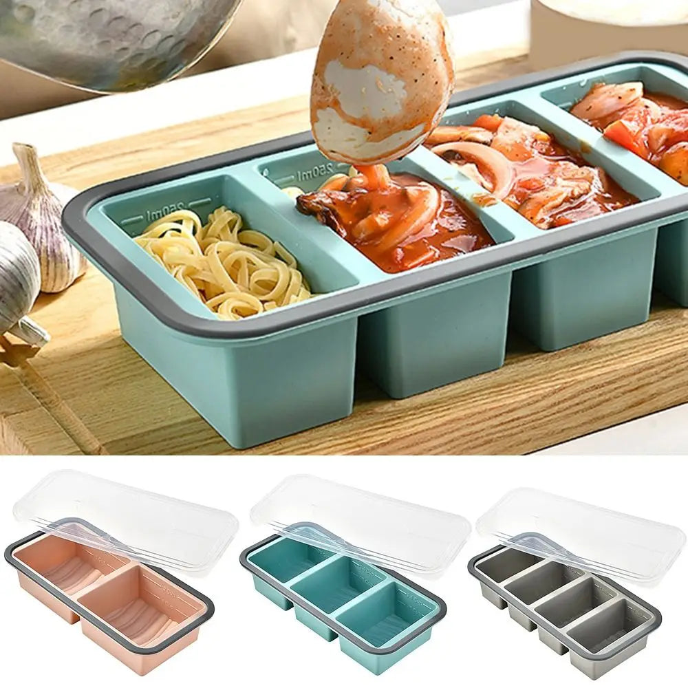 2/3/4 Grid Lunchbox Compartmentalized Wheat Straw Picnic Storage Boxs Durable Dinnerware Lunch Box