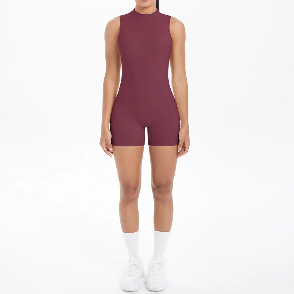 Sleeveless Backless Hollow Yoga Jumpsuit for Woman Solid Color Bodysuits Lifting Sports Push Up Sleeveles Workout Bodysuits