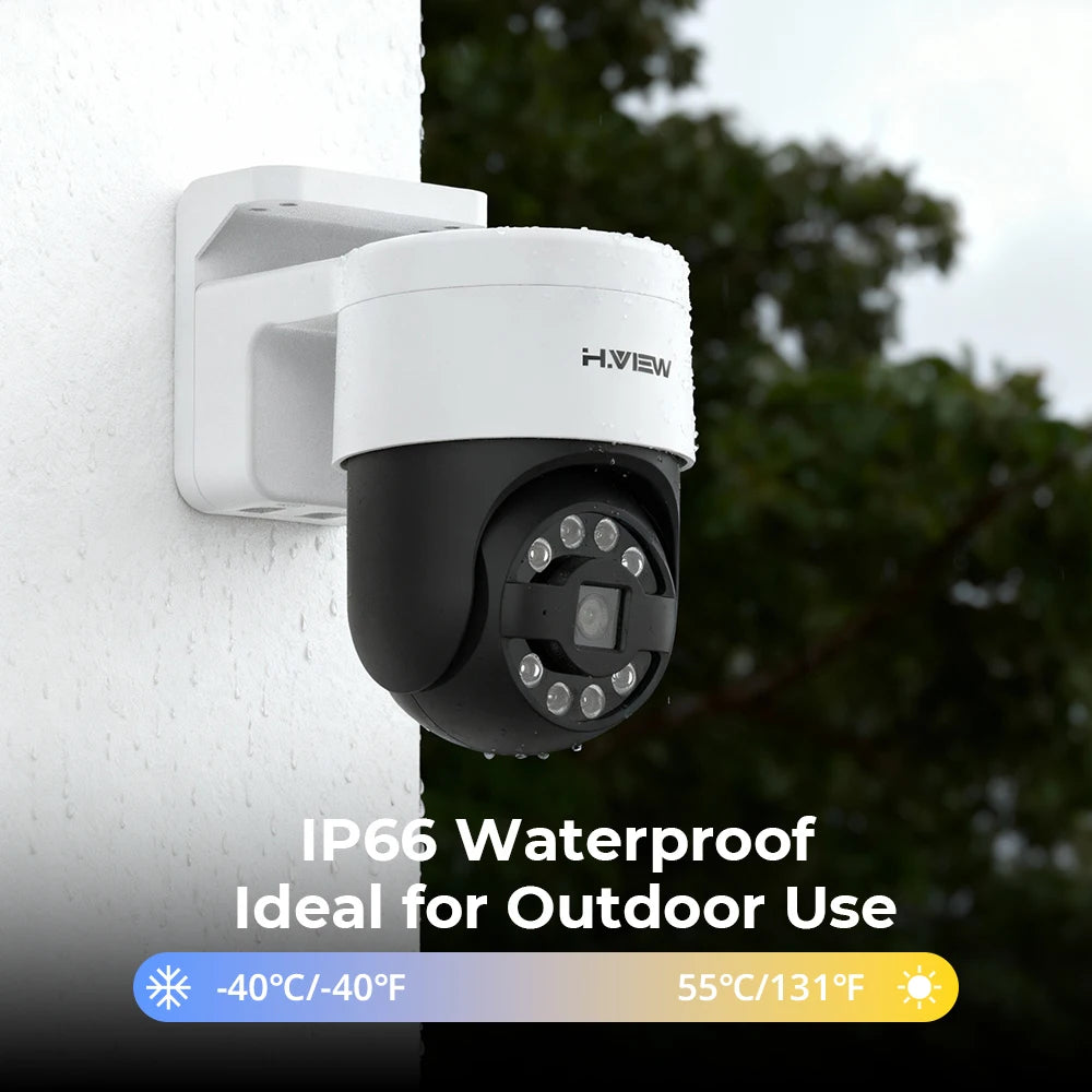 H.View Cctv Security Poe Ip Camera Ptz  5Mp 8mp 4K Dome Outdoor Audio Video Surveillance For Nvr System  Xmeye