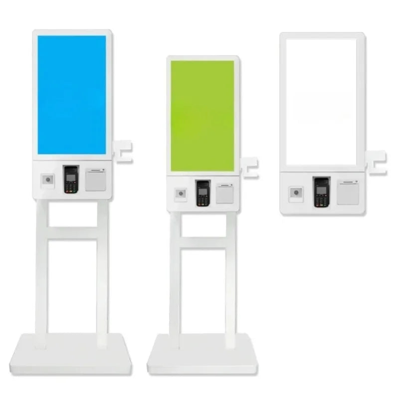 Touch Screen Cashless POS System 24'/27'/32' Self-Service Order Payment Kiosk Machine for Fast Food Restaurant