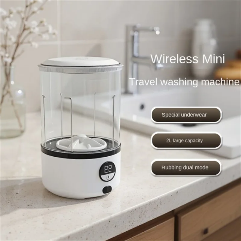 Rechargeable Portable Cordless Mini Washing Machine Small Underwear Washer
