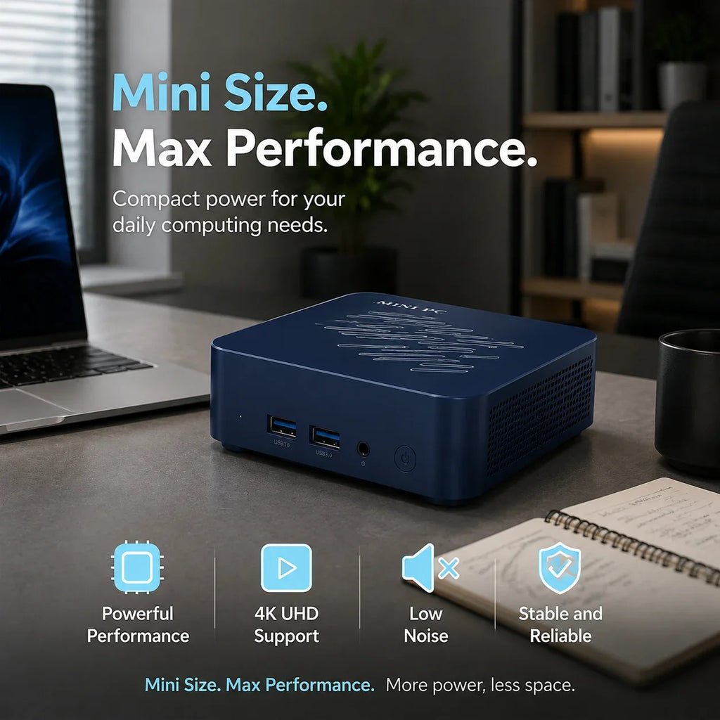 New Mini PC Core I9 10980HK Portable Mini Desktop Device 16GB RAM 1TB 2TB Large SSD 4K HD Display For Game Office Home Use
