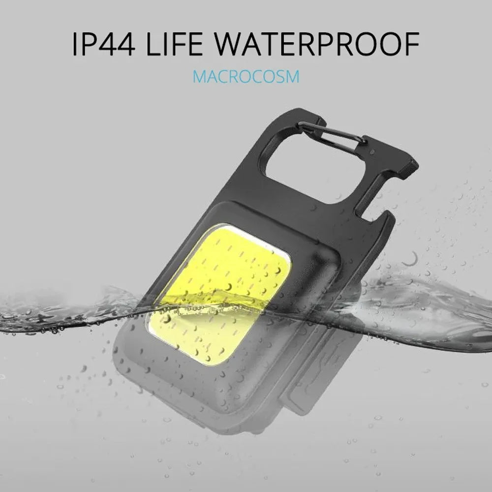 Home 3 Lighting Modes for Camping Super Bright MINI COB Keychain Flashlight Charging Lamp Camping Lights with Magnet