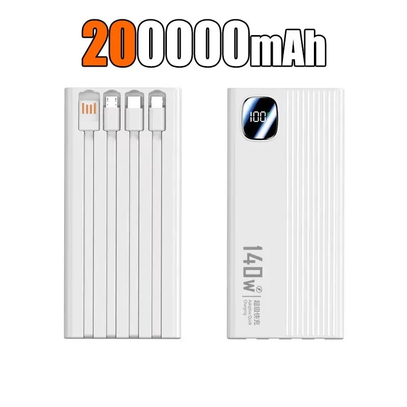 Oneplus 20,0000mAh Large Capacity Power Bank 140W Ultra-thin Fast Charging Built-in Power Bank Portable Fast Charging Power Bank