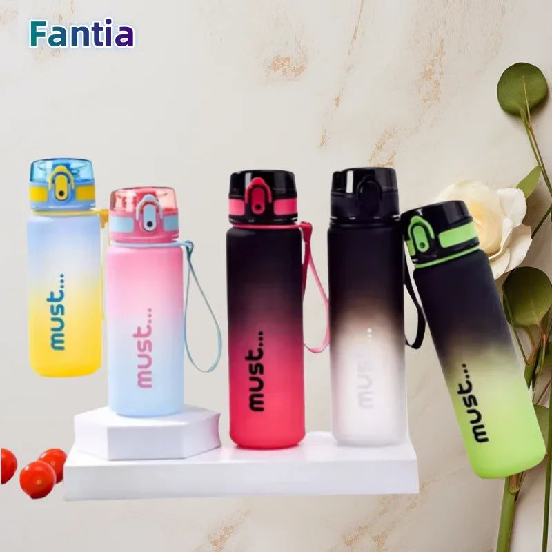 500ml 650ml Sports Water Bottle BPA Free High Capacity Plastic Fitness Portable Durable Camping Hiking Outdoor Sports Bottle