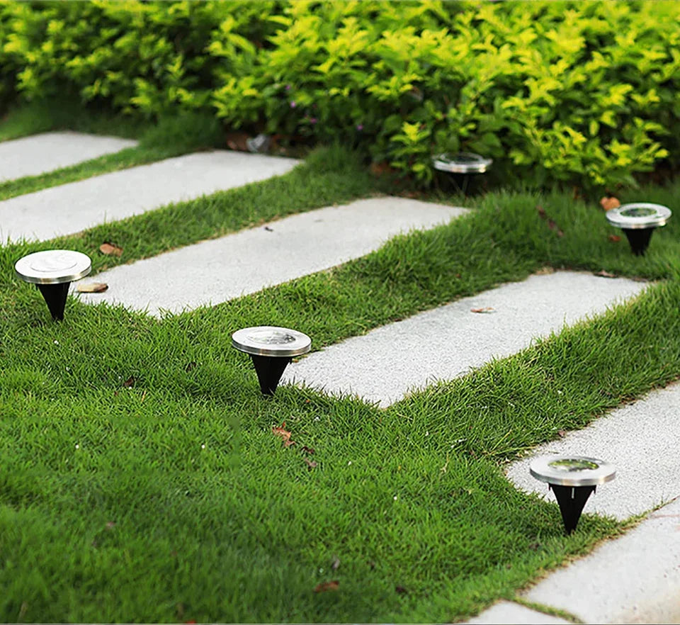 8/20 LED Solar Power Disk Light Outdoor Garden Solar Underground Light Deck Light Spotlight Buried Solar Led Lamp Garden Decor