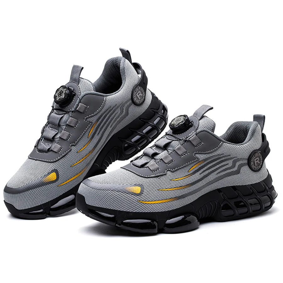 Indestructible Steel Toe Protective Safety Shoes Slip Resistant Abrasion Resistant Work Shoes Men Tough Comfortable Sneaker ﻿