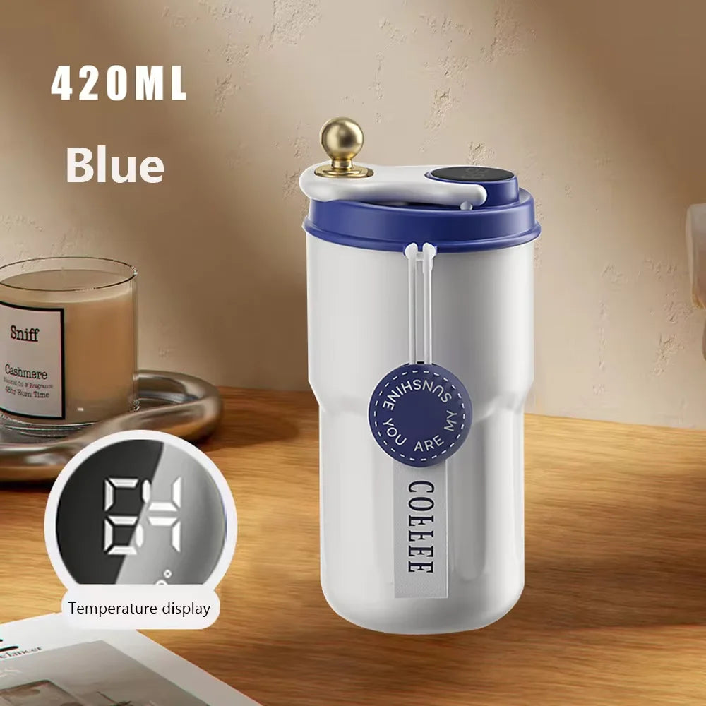 Smart Thermos Cup Bottle Water Digital LED Temperature Coffee Cup Stainless Steel Vacuum Cup Office Cup Business Drinking Mug