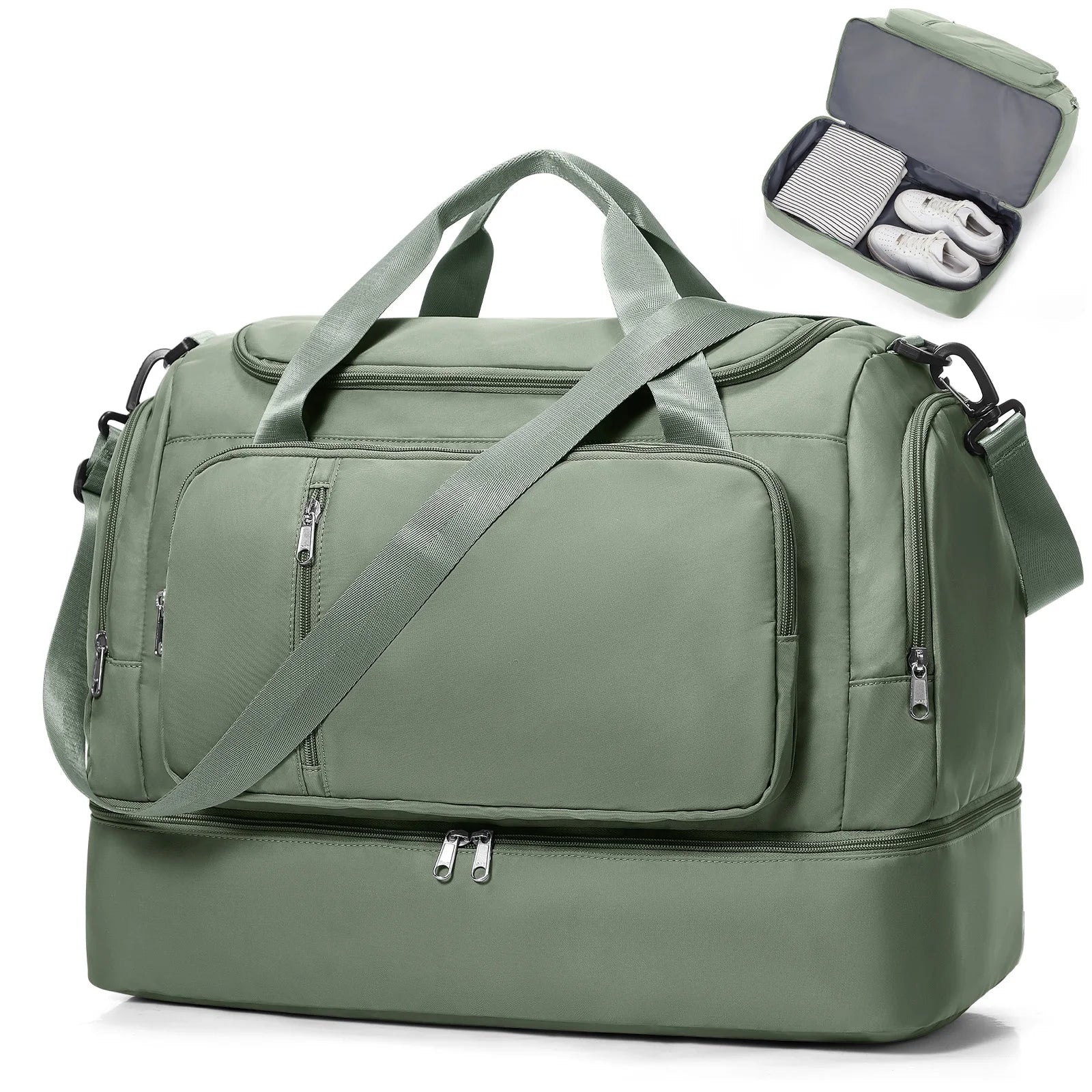 Travel Bag for  Women - Waterproof Large Capacity Multi-Pocket Hand Luggage Bag Gym Bag Weekender Travel Clothing Storage Bag