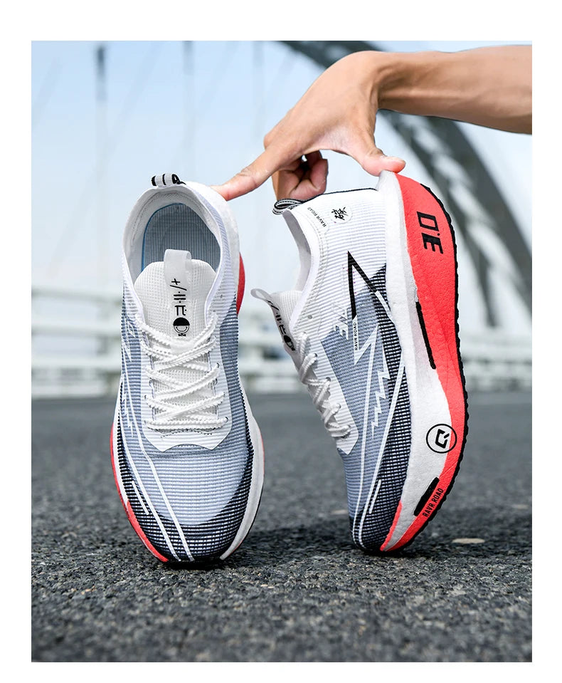 Men Running Shoes Carbon Board Marathon Sports Speciality Breathable Lightweight Women's Comfortable Athletic Nonskid Sneakers