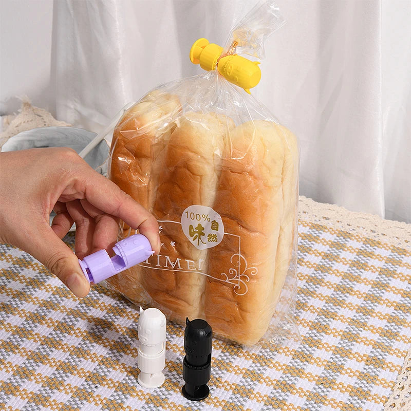 Portable Chip Bag Sealer Plastic Package Storage Bag Clip Mini Sealing Tong Handy Sticker Seal for Food Snack Kitchen Gadgets