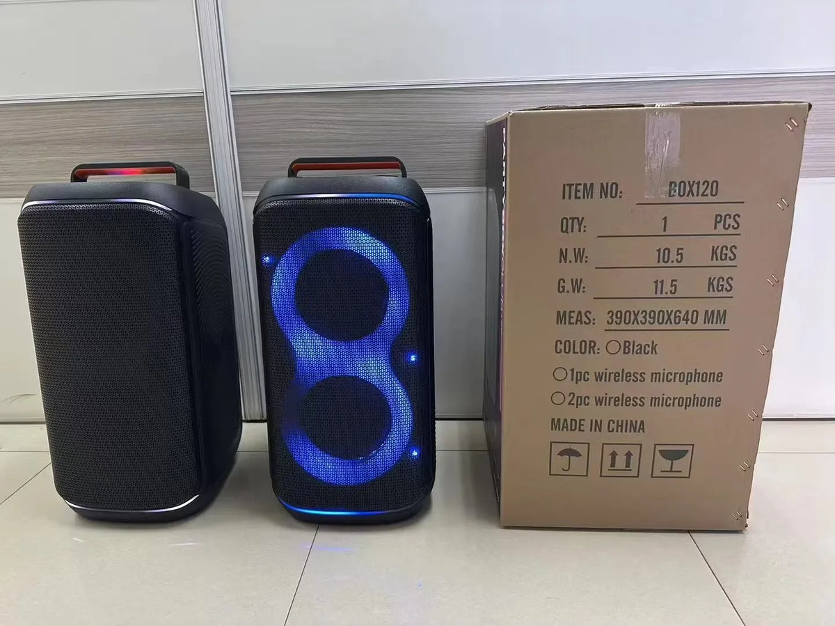 BOX120 Four-speaker Super Power Speaker Outdoor Portable Square Dance RGB Card Multi-function Speaker