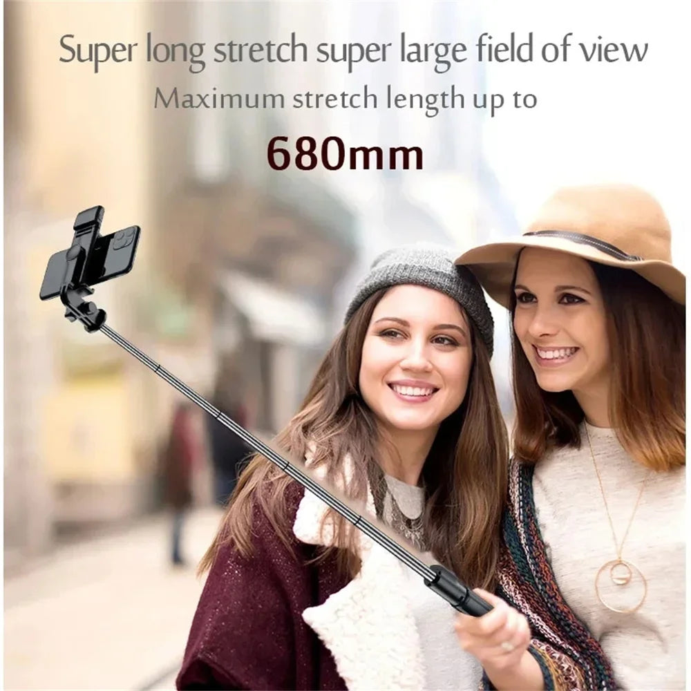 Wireless Bluetooth Selfie Stick Tripod Stand Extendable Universal Mobile Phone Holder For Live Streaming Selfie Video Recording