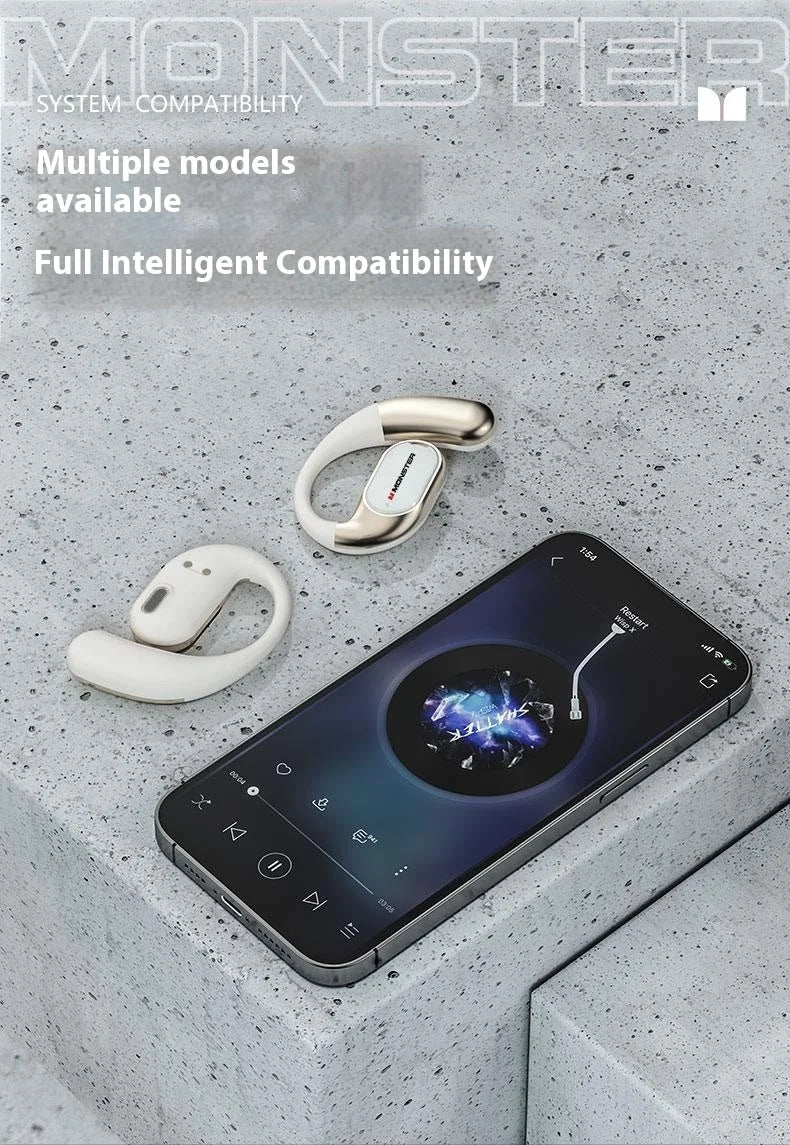 MONSTER AC530 Wireless Bluetooth Earphones Noise-Canceling Wireless Bio-Fiber Dynamic Driver Foldable Music Earphones Gift