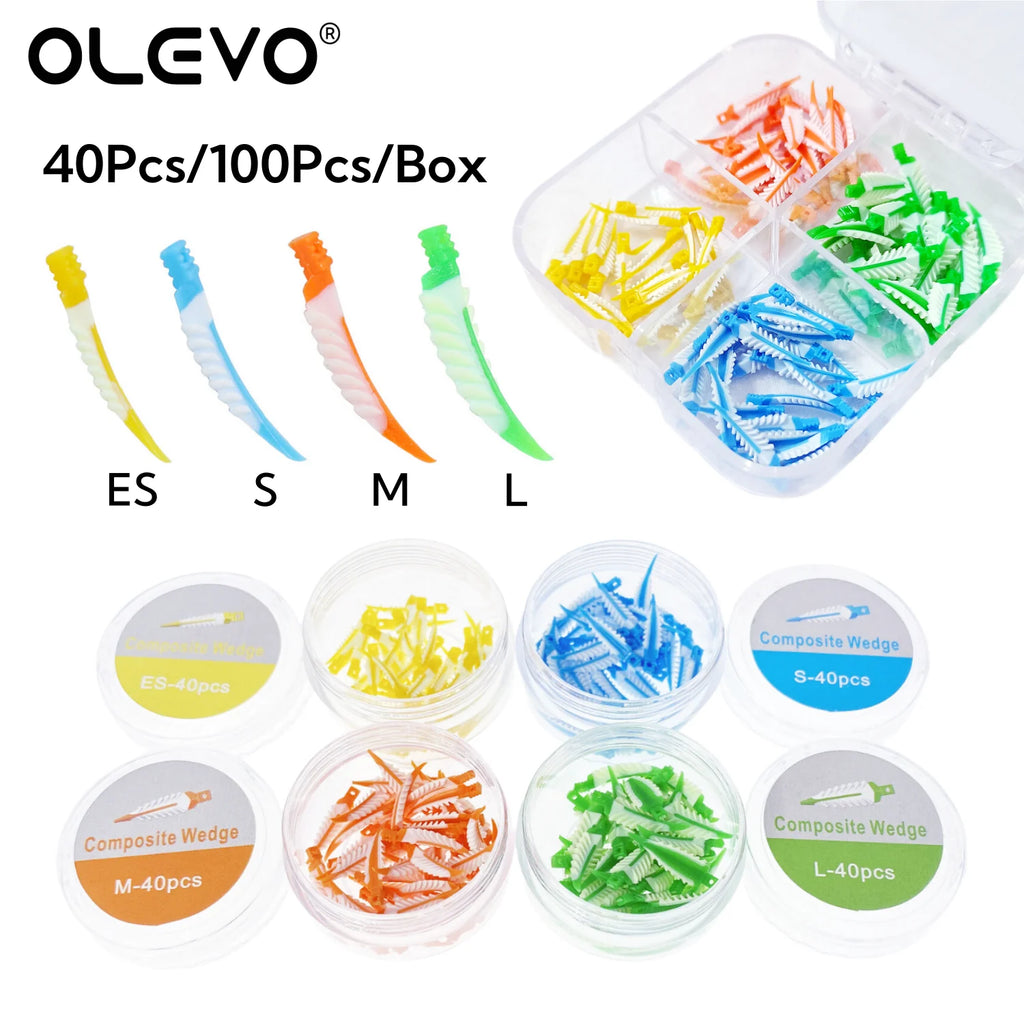 Dental Autoclave Sterilizable Silicone Interdental Wedges Kit Sealing Composite Filling Teeth Gap Wedge for Tooth Restoration