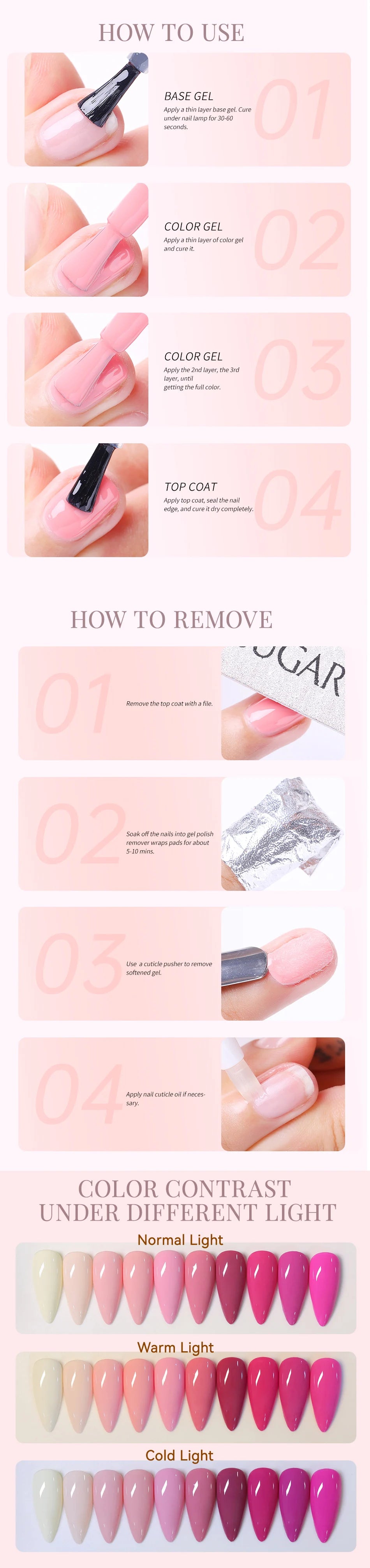UR SUGAR 6Pcs/Set 7ML Gel DIY Nail Polish Autumn Semi Permanent Soak Off UV LED Gel Varnish Nail Art Design Manicure Kit