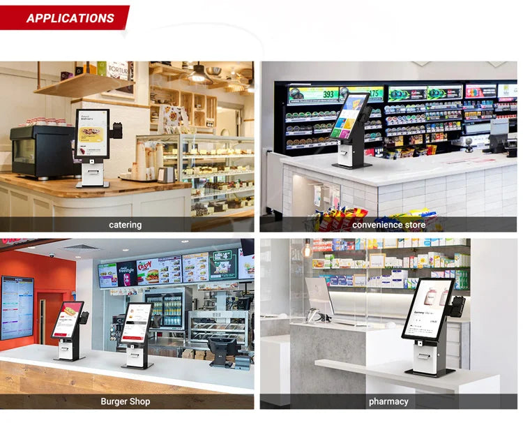21.5inch Touchscreen Restaurants POS Terminal Ordering Desktop Self Kiosk Machine