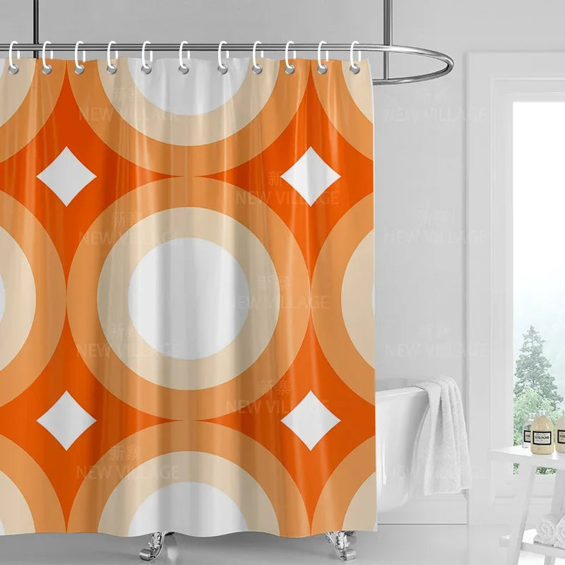 Home decoration shower curtains bathroom waterproof curtain fabric Living Room Modern Nordic Modern geometric pattern simple
