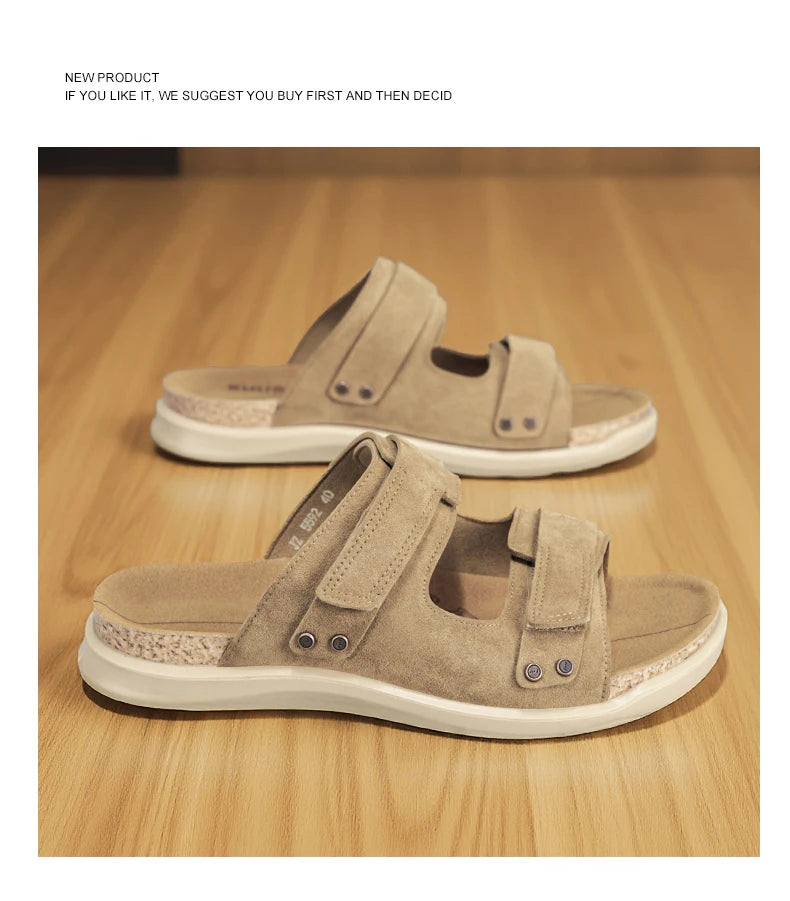 Sandals Breathable Soft Flat Shoes Men Slippers Breathable Casual Shoes for Men Beach Sandals Summer Fashion Shoes Luxury