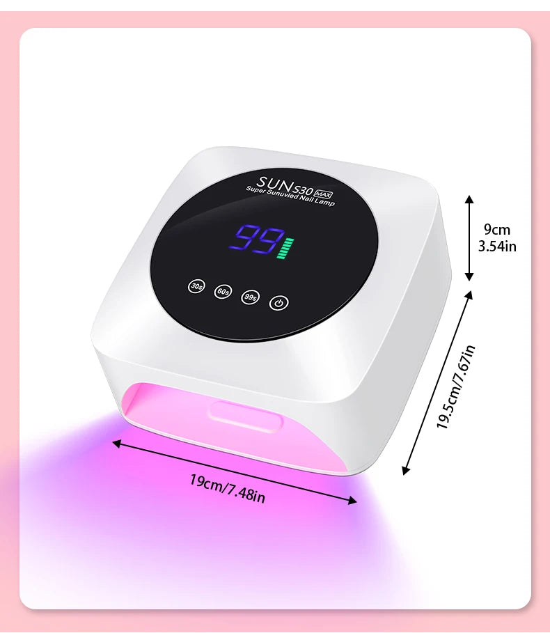 180W UV LED Nail Lamp 57LED Rechargeable Nail Dryer For Curing Polish Gel Wireless Manicure Machine With Smart Sensor Salon Tool