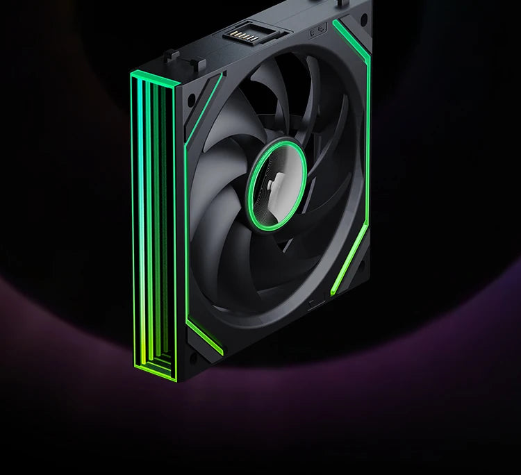 Jungle Leopard V2 SE 120mm Reverse Fan ARGB PWM PC Case Fan with Hydraulic Bearing White Spliceable Low Noise