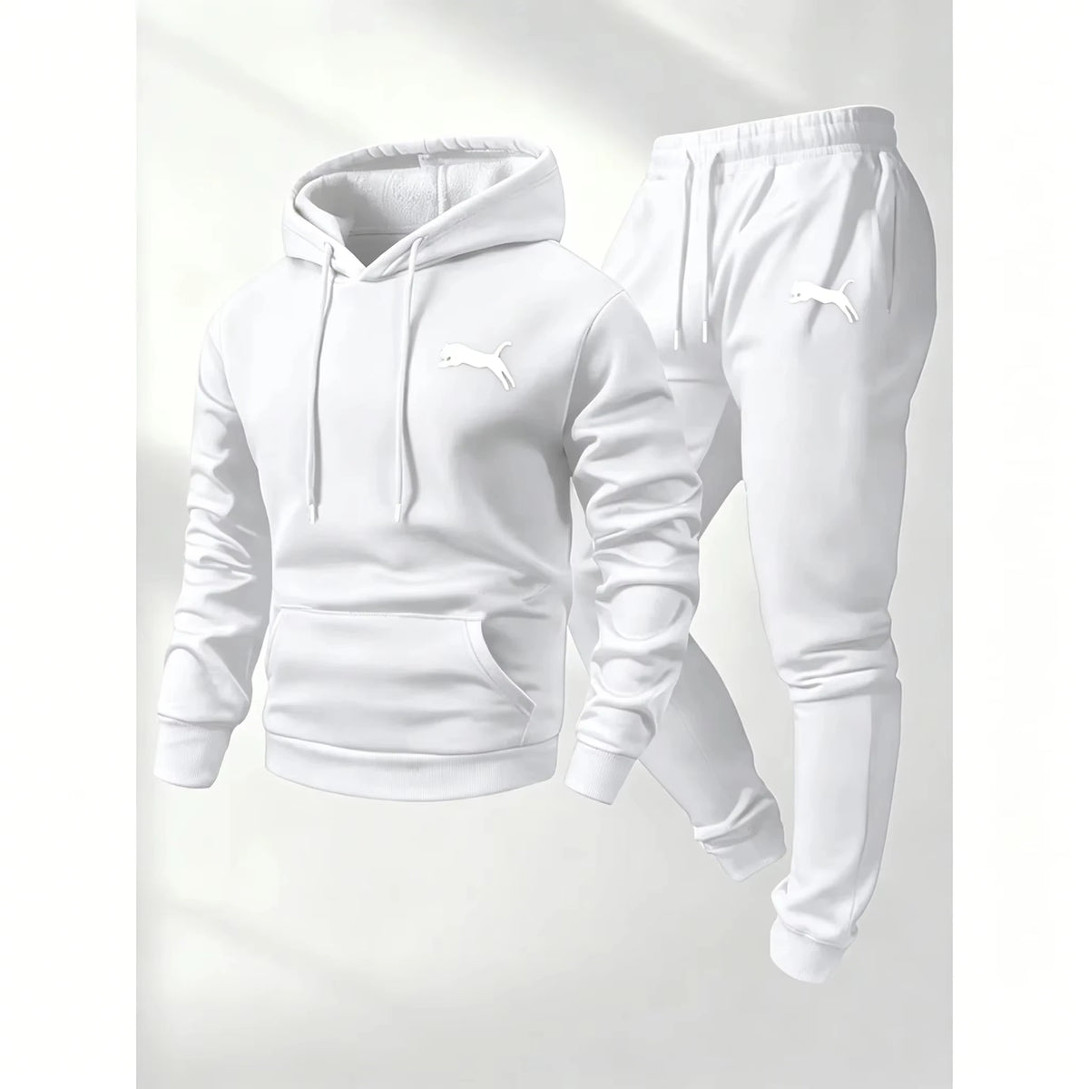 Hot Selling Men's Hooded Sweatshirt Pants Set Casual Tracksuit Streetwear Sportswear Fitness Jogger Outfit 2 Piece Warm Clothing