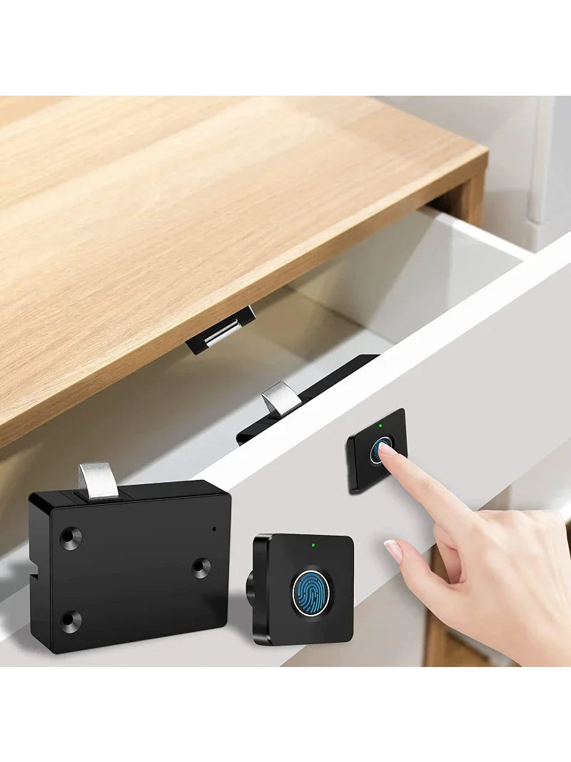 Smart Home Biometric Fingerprint Lock Hidden Drawer Electronic Lock Privacy File Storage Keyless Residential Security Protection