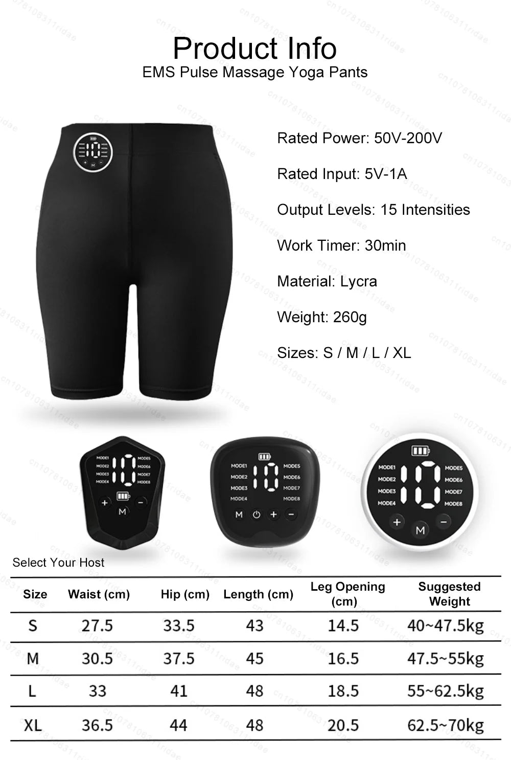 Ems Hip Lifting Intelligent Yoga Power Pants Ems Micro Current Pulse Massager Muscle Stimulation Slimming Shaping Buttocks Tools