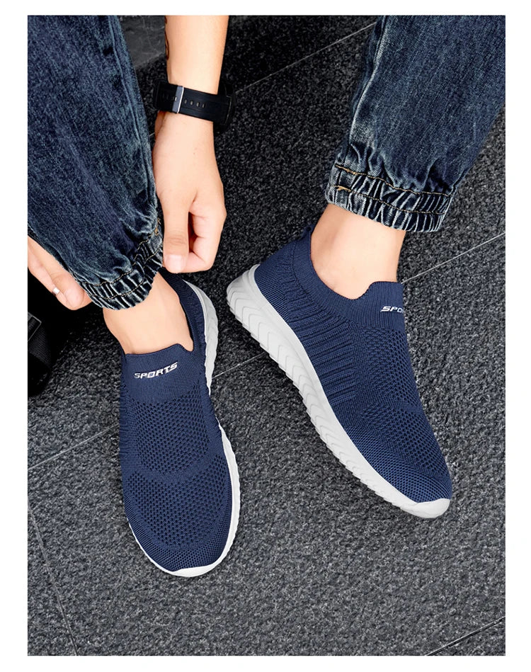 Men Vulcanize Shoes Mesh Men Shoes Lightweight Comfortable Men's Sneakers 2025 Autumn Fashion Slip on Flats Shoes Male Loafers