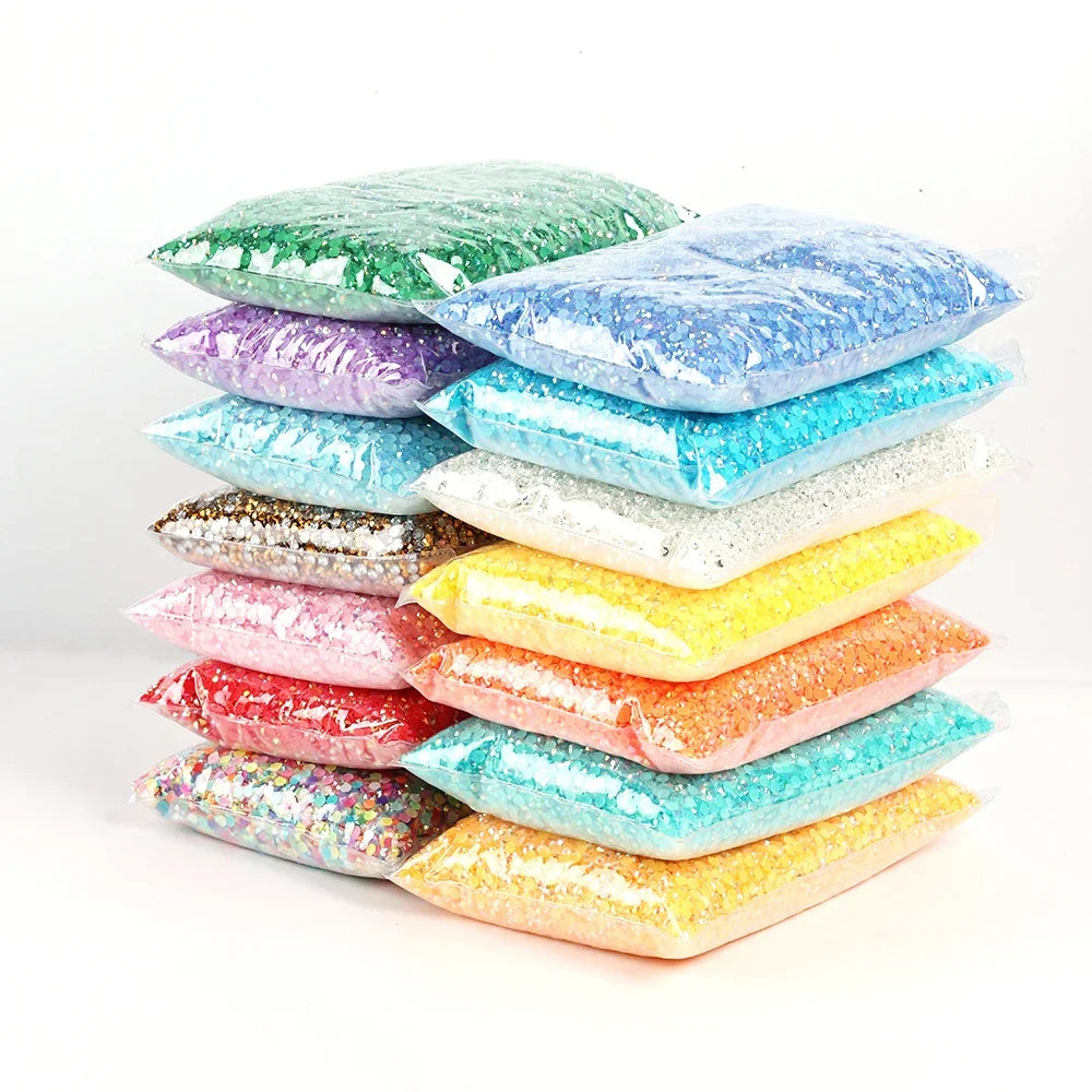 Yellow Series Flat Back Resin Rhinestone 3MM 4MM 5MM Non Hot Fix Jelly Rhinestones Stones For Craft DIY Tumblers Shoe Decoration