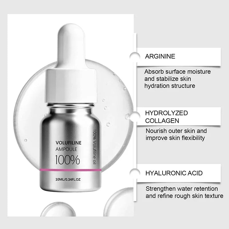 Volufiline Asiatica Ampoule 10ml Plumping Soothing Facial Serum Hydrating Moisturizing Essence Gentle Daily Skin Care Ampoule