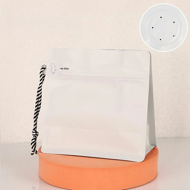 StoBag 50pcs Wholesale Coffee Beans Bag Packaging Aluminum Foil Heat Sealed for Tea Powder Food Storage Reusable Portable Pouch