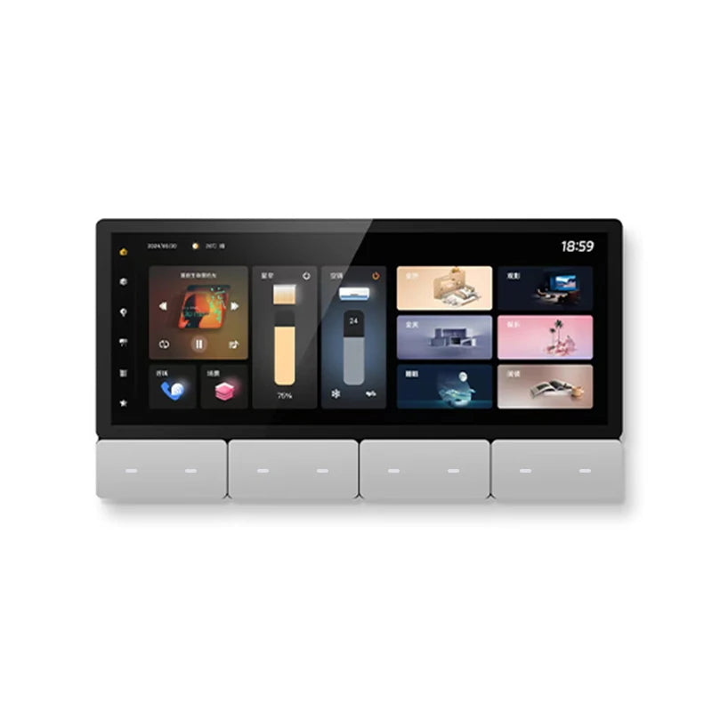6.2 Inch WIFI TUYA ZIGEBEE Smart home multifunctional IR Central control panel Android 11 bluetooths audio wall amplifier system