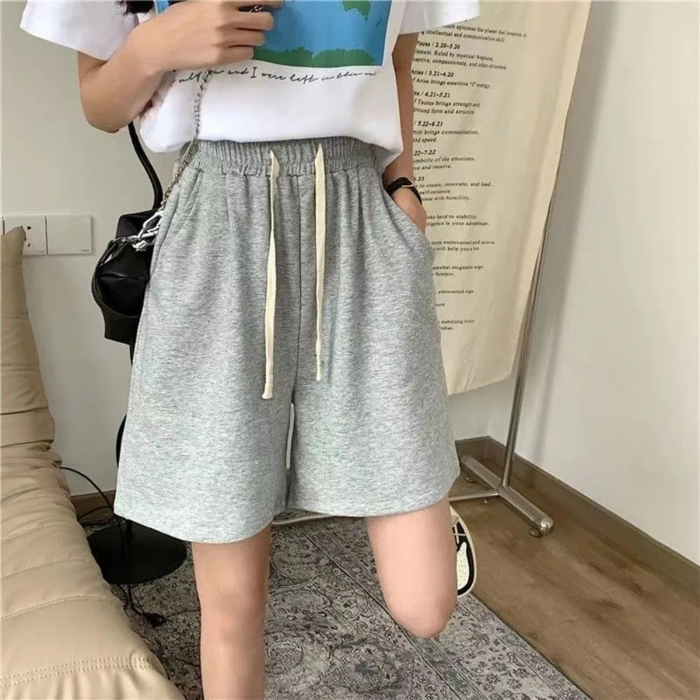 2026 Summer New Loose Casual Short Sports Pants Trendy Feminine Temperament Casual Loose Five Quarter Pants