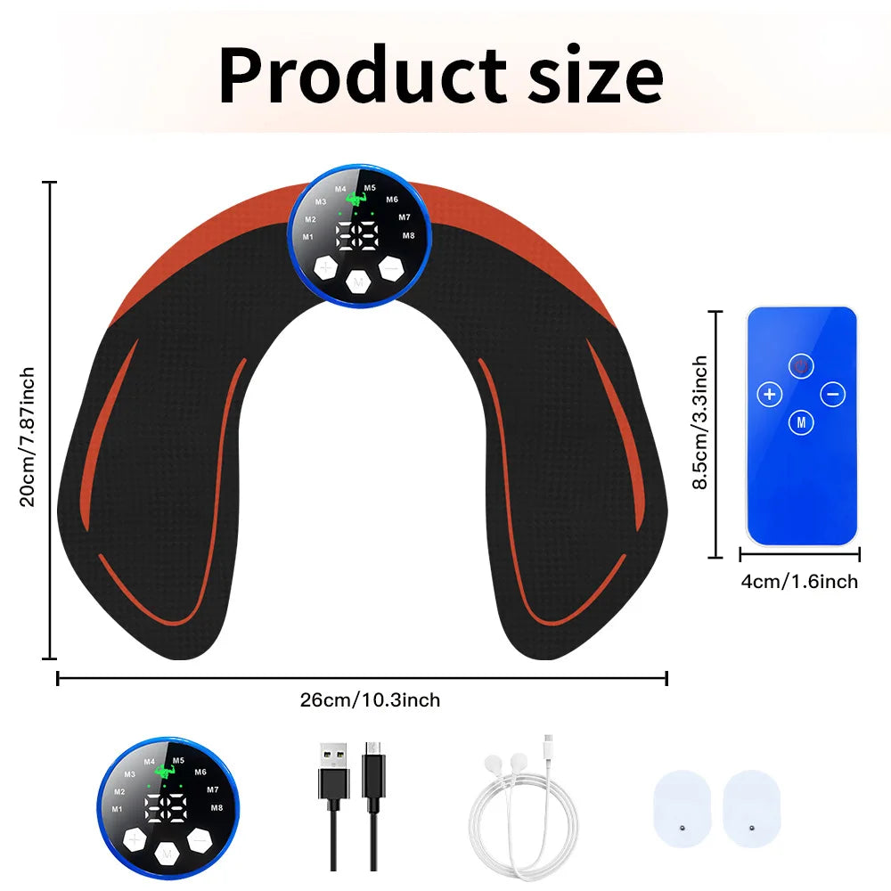 Wireless EMS Body Sculptor With Rechargeable Dual Channel Muscle Toner Butt Trainer 29 Levels 8 Modes For Home And Gym Workout
