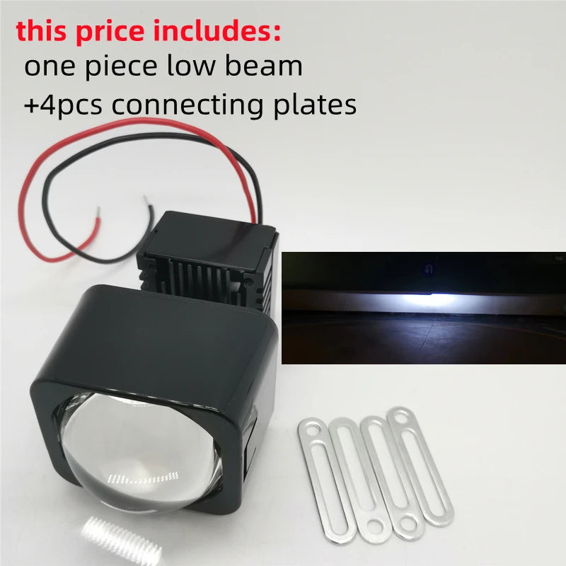 OWN DJM 1.5" MATRIX 42MM BI LED PROJECTOR LENS BILED HIGH LOW DUAL BEAM HEADLAMP MOTORCYCLE 1.5 INCH SQUARE MODULE MOTORBIKE