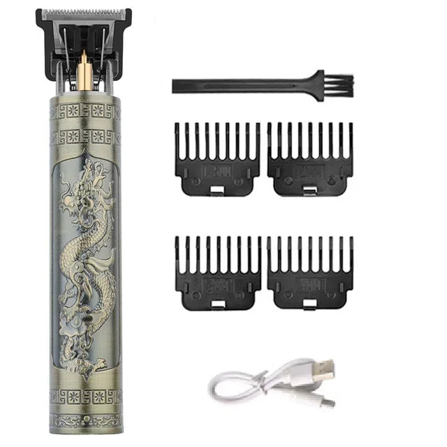 T9 Hair Trimmer for Men Cordless Beard Clipper 4 Guide Combs Brush USB C Cable Silent Operation Shaver Home Haircut Tool Kit