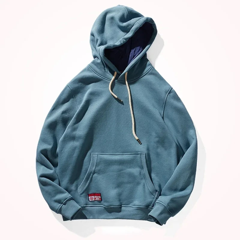 Hooded Pullover Men's Fashionable Solid Color Multi-Color Sports Top Loose Fleece Thick Coat Autumn and Winter Couple
