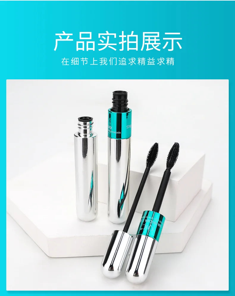 2 in 1 Dual Effect Black Waterproof Mascara 4D Lash Lengthening Thickening Curling Eye Lasting Fast Dry Mascara Makeup Cosmetics