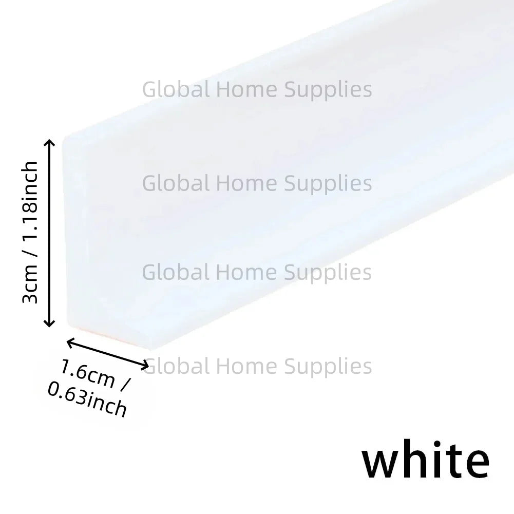 Shower Threshold Water Guard Dam Bottom Seal for Bathroom Glass Shower Door Strip Dry and Wet Separation Caulk Seal Edge Tape
