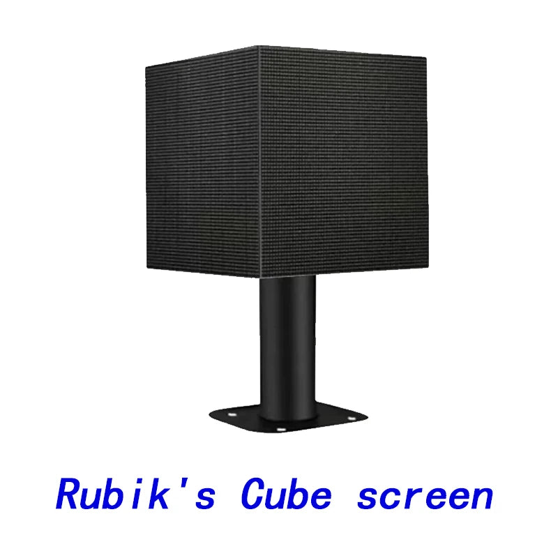 Cube Screen Indoor/Outdoor Electronic Advertising Display with  Hanging Side Seat Mounting Option
