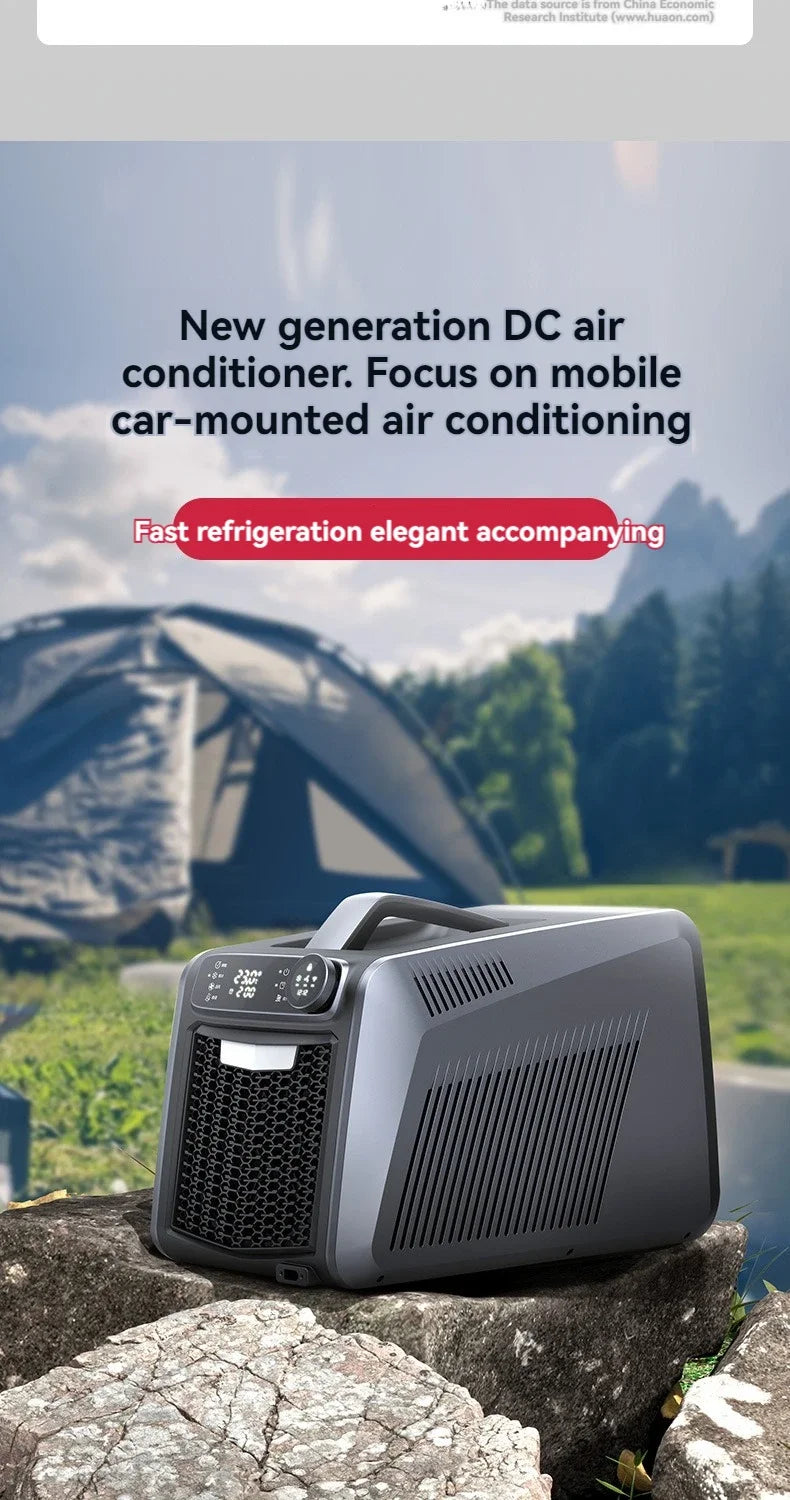 Portable portable air conditioner with integrated compressor, powerful cooling outdoor air conditioner