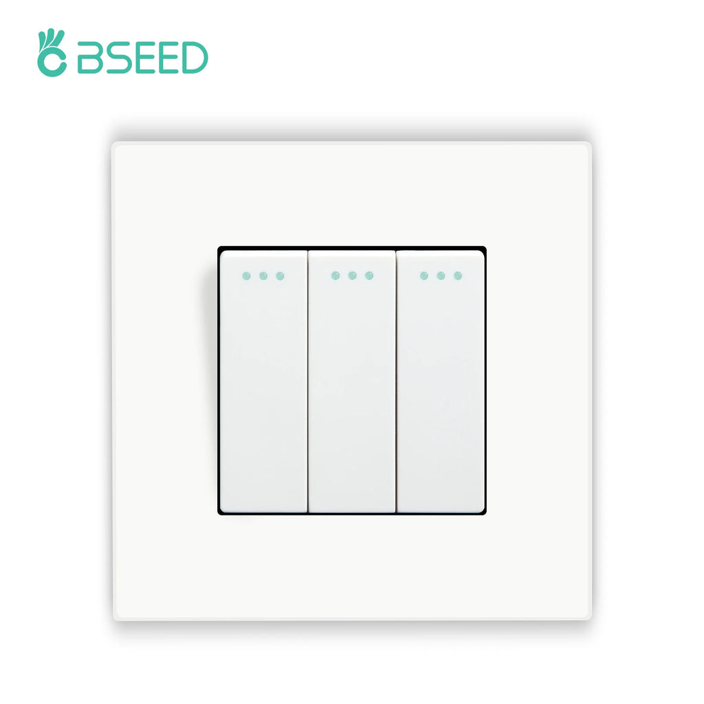 BSEED EU Wall Sockets Type-C USB Power Sockets Double Electric Sockets Triple Outlets Plastic Frame Germany Socket With Dual USB